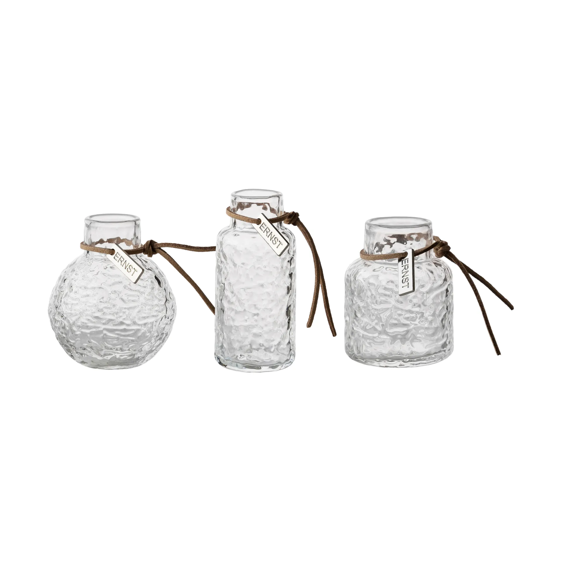 Ernst patterned vase gift set 3 pieces, Clear ERNST