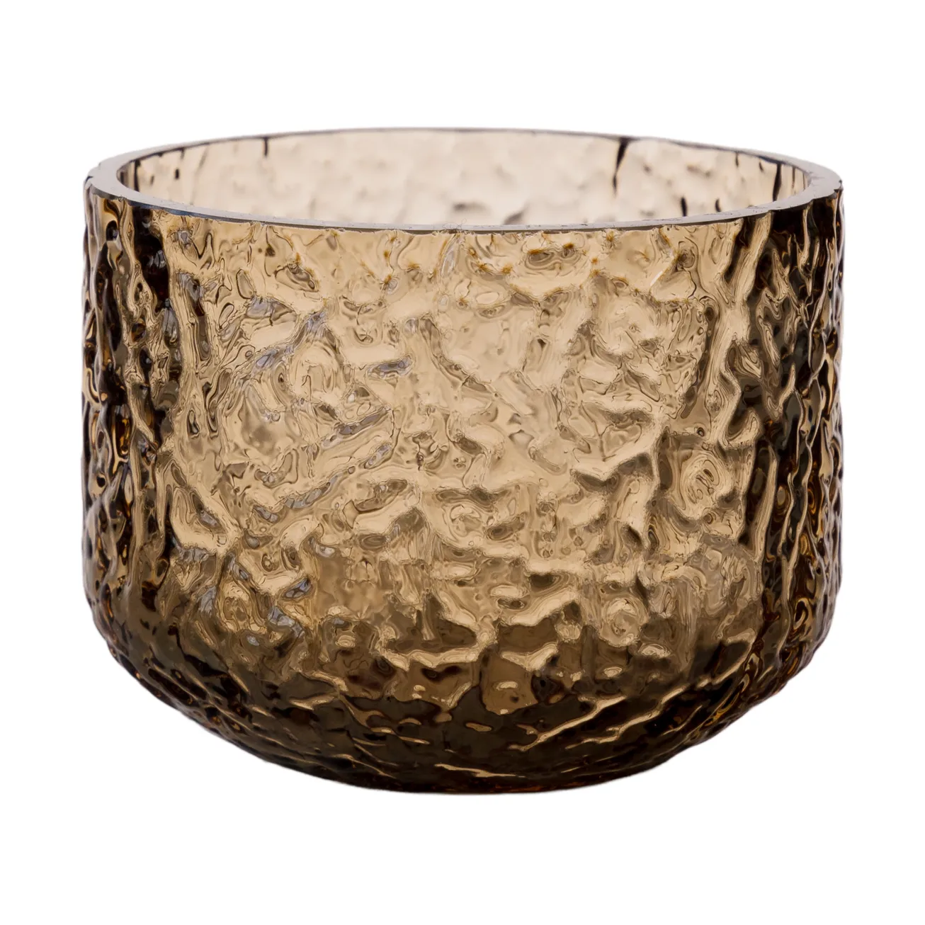 Ernst patterned vase/candle holder, Amber, Ø8x6 cm ERNST
