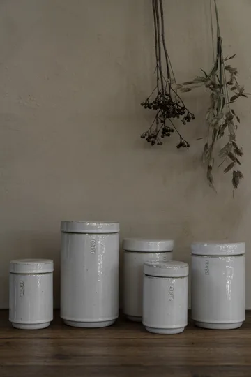 Ernst storage jar with lid 19 cm - Natural white - ERNST