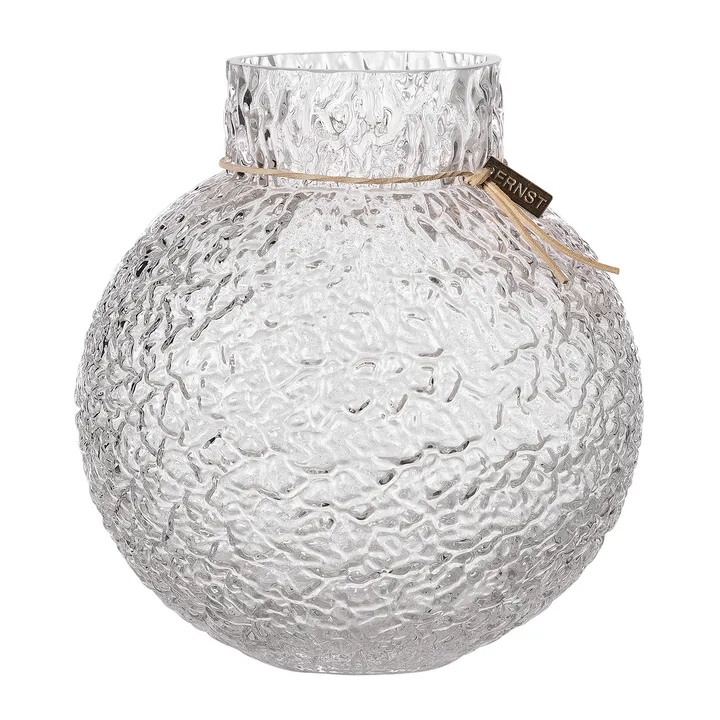 Ernst structure glass vase clear - Ø21x22 cm - ERNST