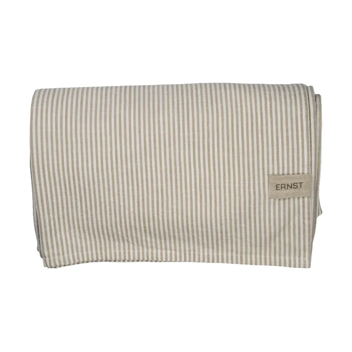 Ernst tablecloth narrow stripes 145x300 cm - Beige-white - ERNST