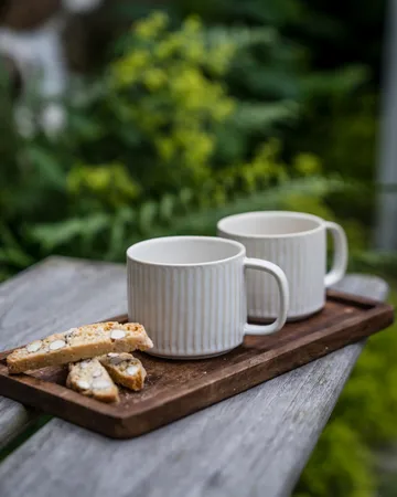 Ernst teacup grooved 36 cl - Off-white - ERNST