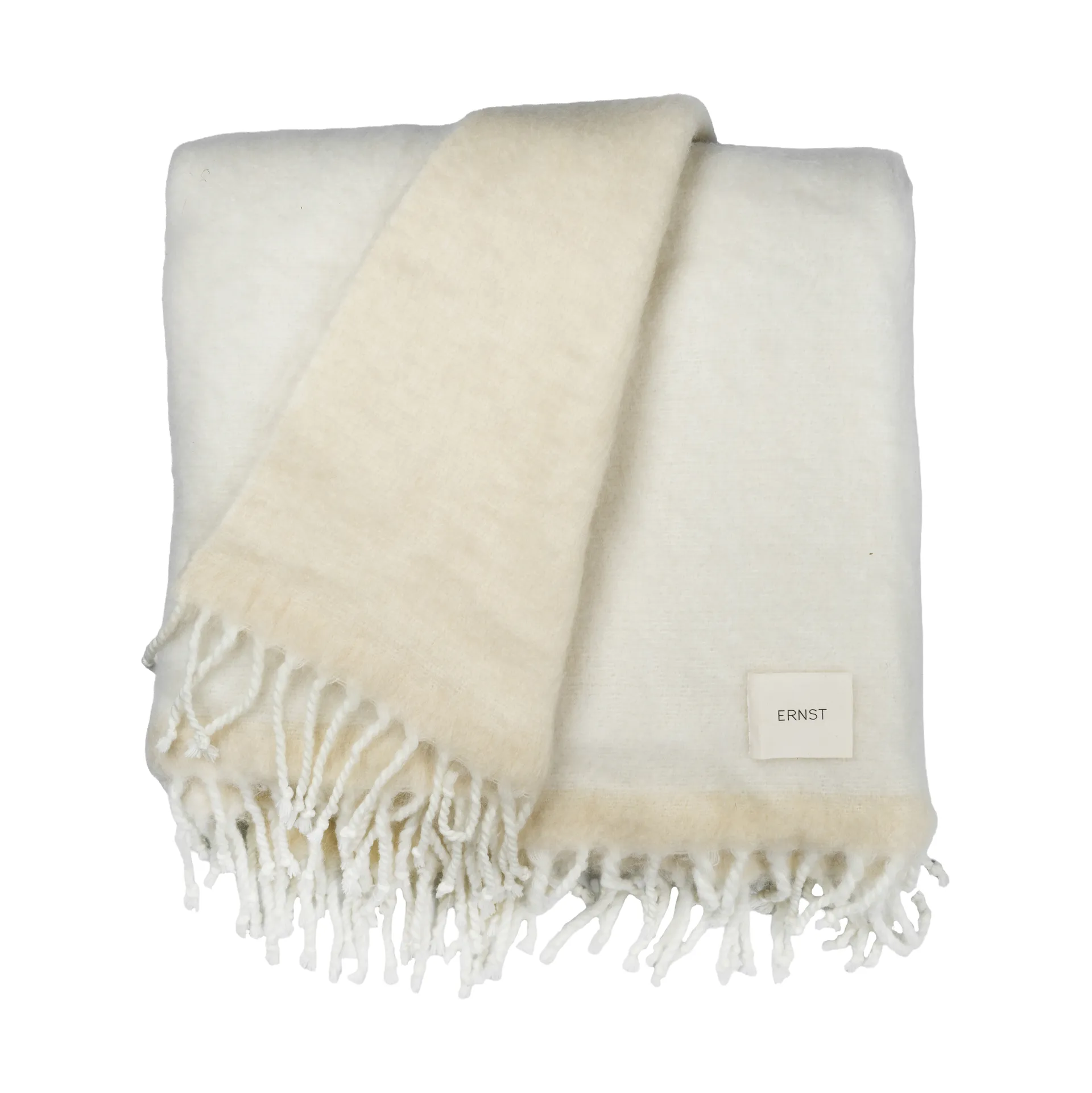 Ernst throw with fringe 130x170 cm, Natural white ERNST