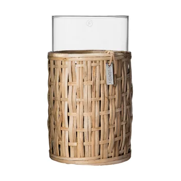 Ernst vase/tealight holder in basket - Nature, Ø10x18 cm - ERNST