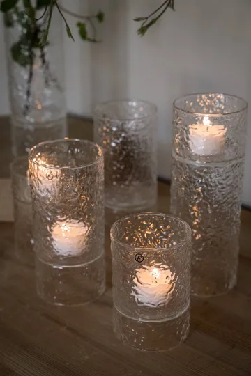 Ernst vase/tealight holder textured - Ø7.5x20 cm - ERNST
