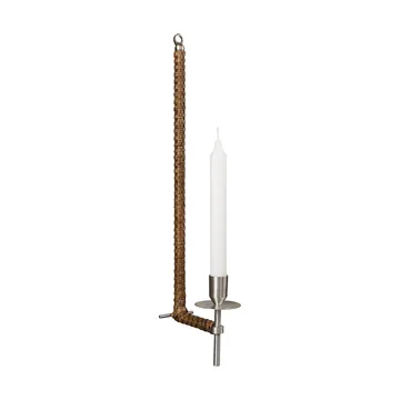 Ernst wall candle holder woven - Brushed steel, 47 cm - ERNST