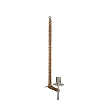 Ernst wall candle holder woven - Brushed steel, 47 cm - ERNST