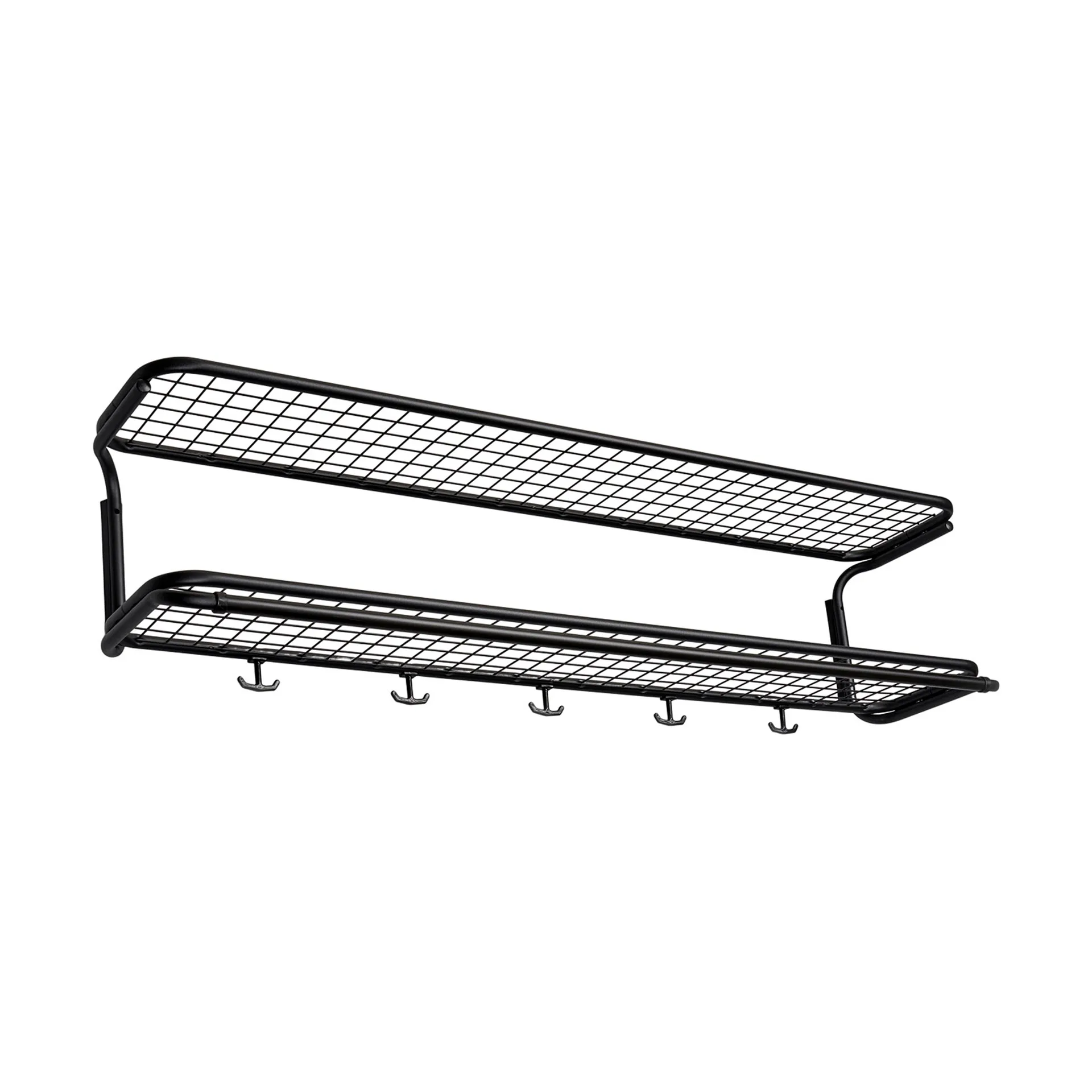 Classic 650 hat shelf, Black/black, 2 levels, 110 cm Essem Design