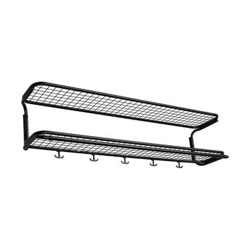 Classic 650 hat shelf - Black/black, 2 levels, 120 cm - Essem Design