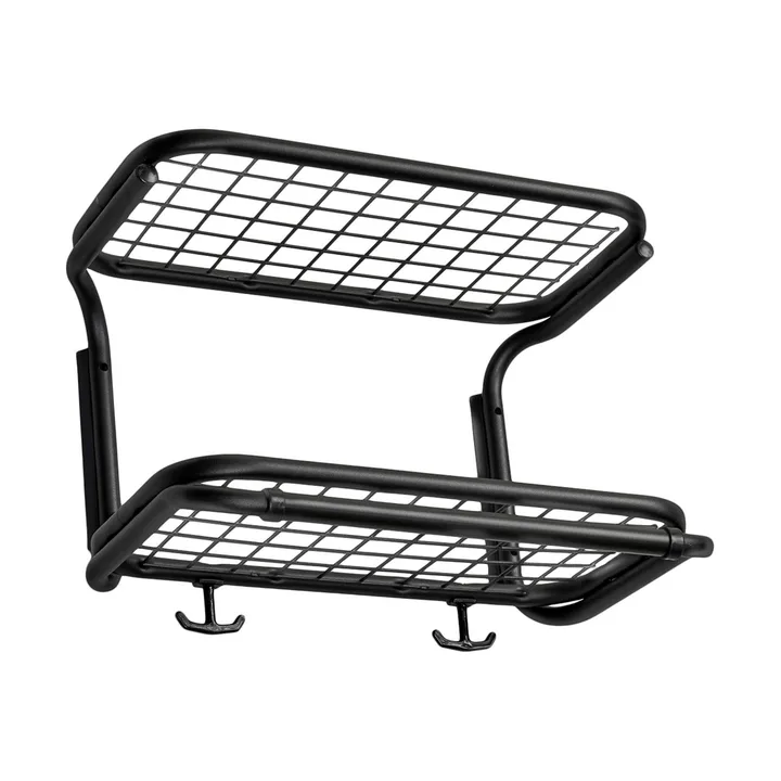 Classic 650 hat shelf - Black/black, 2 levels, 40 cm - Essem Design