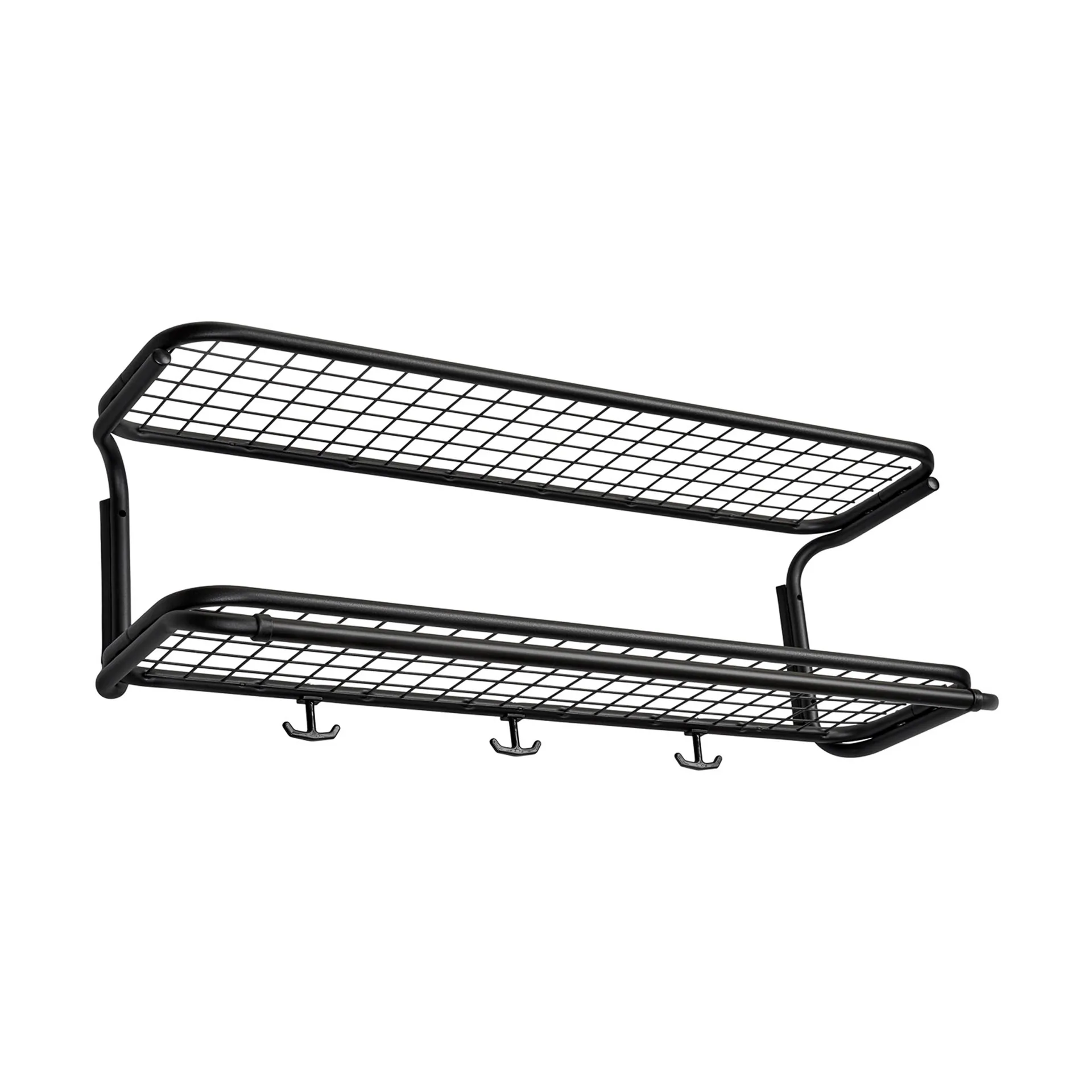 Classic 650 hat shelf, Black/black, 2 levels, 80 cm Essem Design