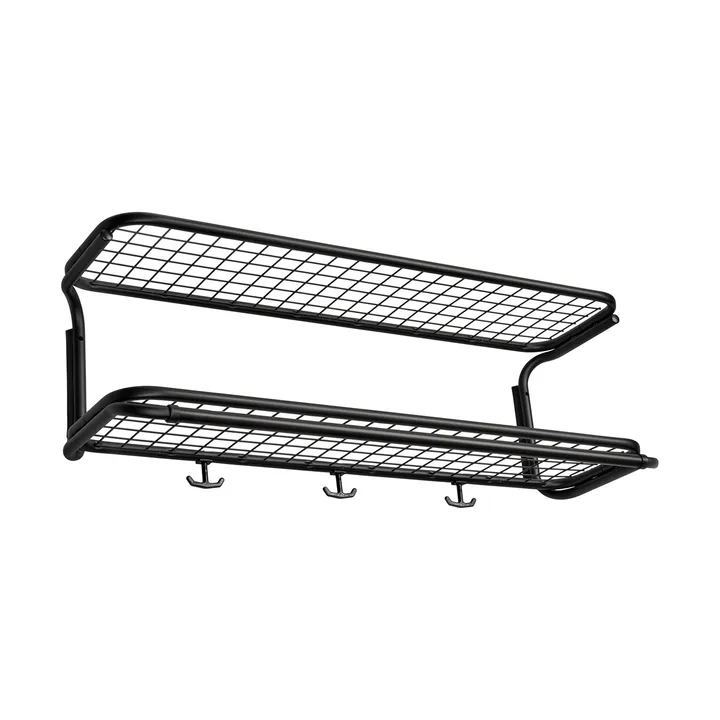 Classic 650 hat shelf - Black/black, 2 levels, 80 cm - Essem Design
