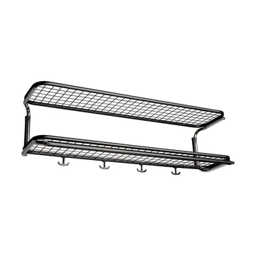 Classic 650 hat shelf - Black/chrome, 2 levels, 100 cm - Essem Design