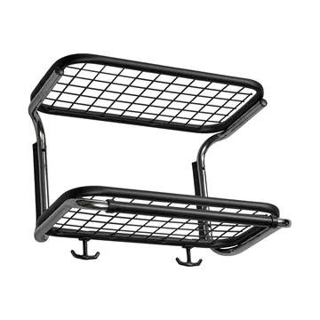 Classic 650 hat shelf - Black/chrome, 2 levels, 40 cm - Essem Design