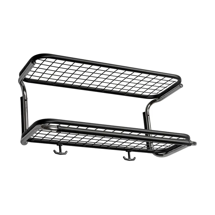 Classic 650 hat shelf - Black/chrome, 2 levels, 60 cm - Essem Design
