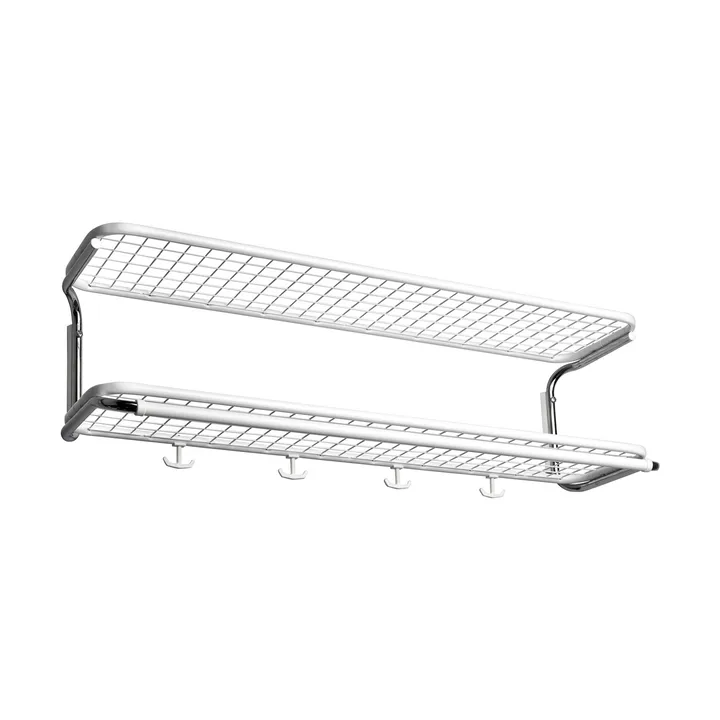 Classic 650 hat shelf - White/chrome, 2 levels, 100 cm - Essem Design