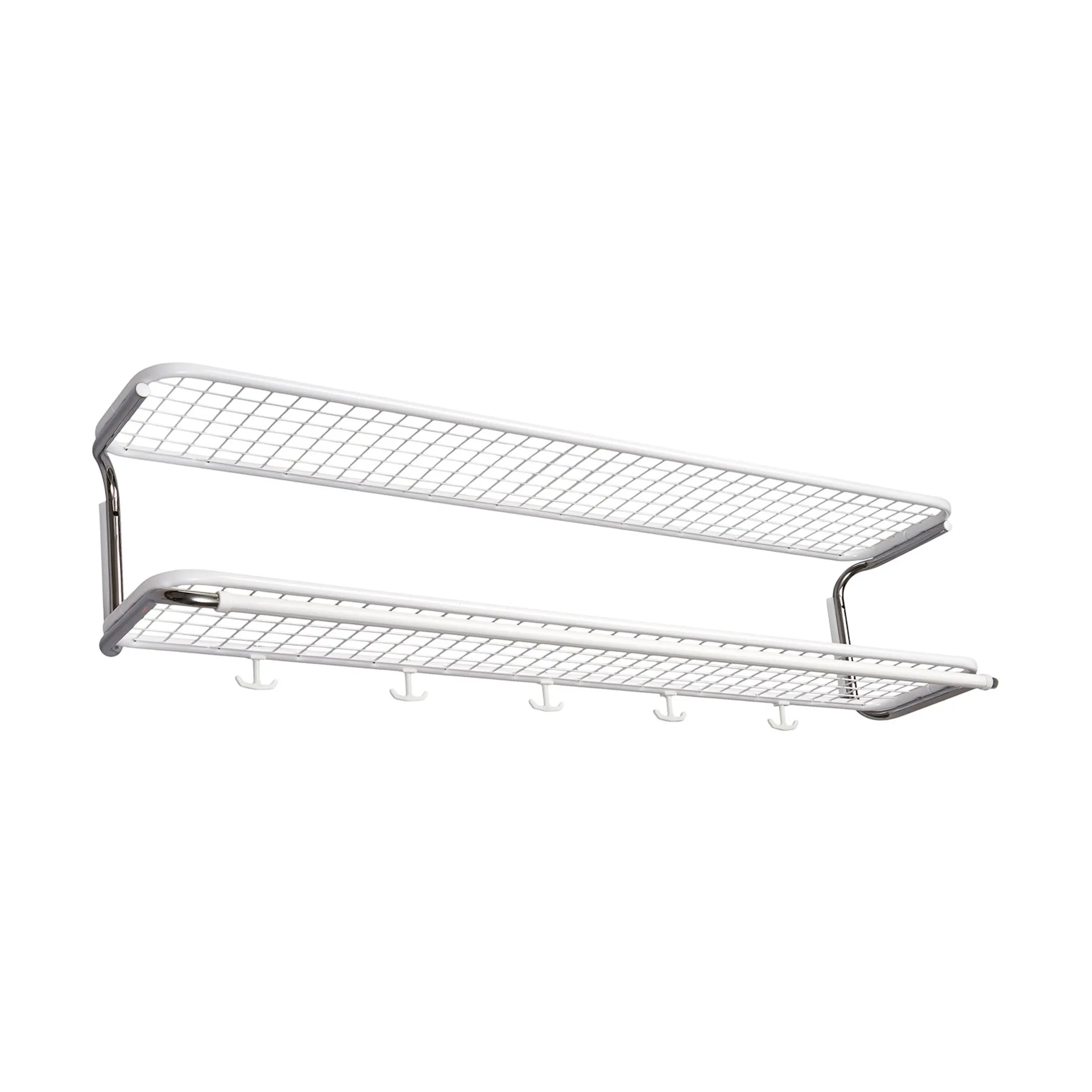 Classic 650 hat shelf, White/chrome, 2 levels, 110 cm Essem Design