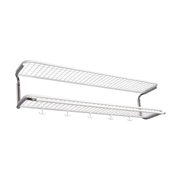 Classic 650 hat shelf - White/chrome, 2 levels, 120 cm - Essem Design