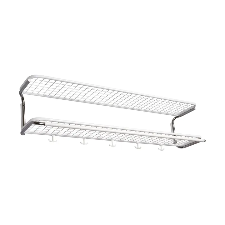 Classic 650 hat shelf - White/chrome, 2 levels, 120 cm - Essem Design
