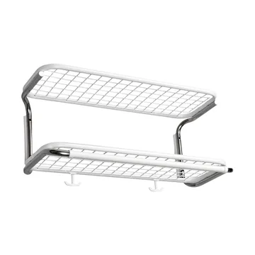 Classic 650 hat shelf - White/chrome, 2 levels, 50 cm - Essem Design