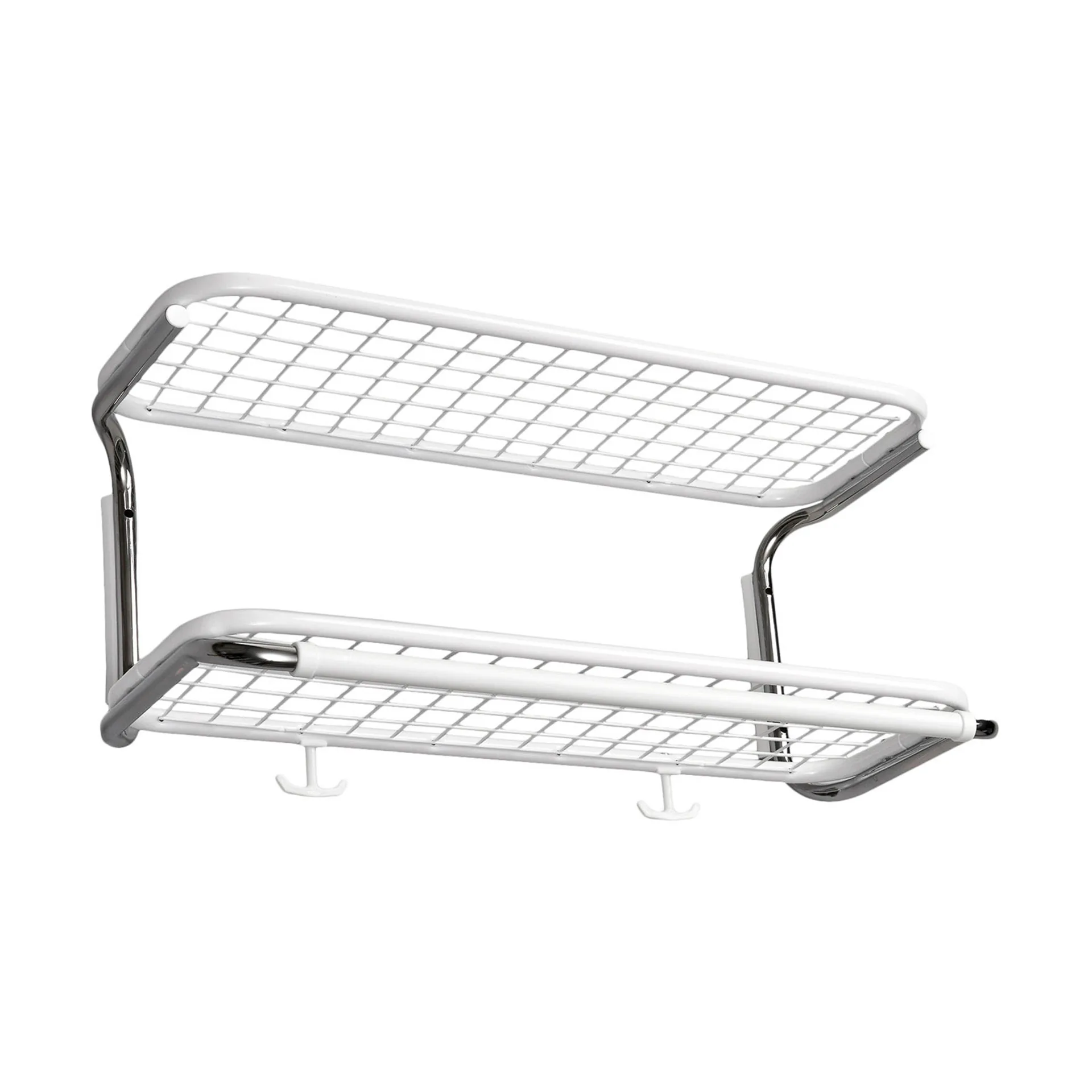 Classic 650 hat shelf, White/chrome, 2 levels, 60 cm Essem Design
