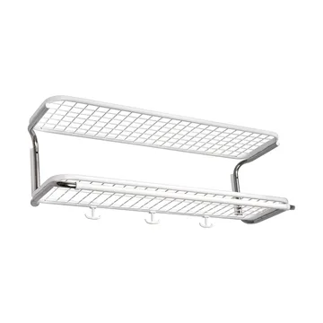 Classic 650 hat shelf - White/chrome, 2 levels, 80 cm - Essem Design