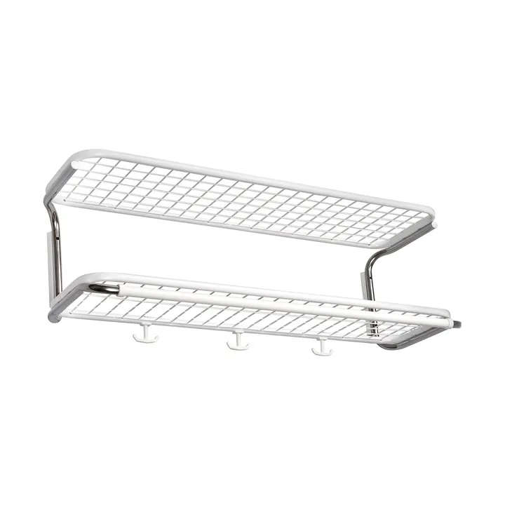 Classic 650 hat shelf - White/chrome, 2 levels, 80 cm - Essem Design