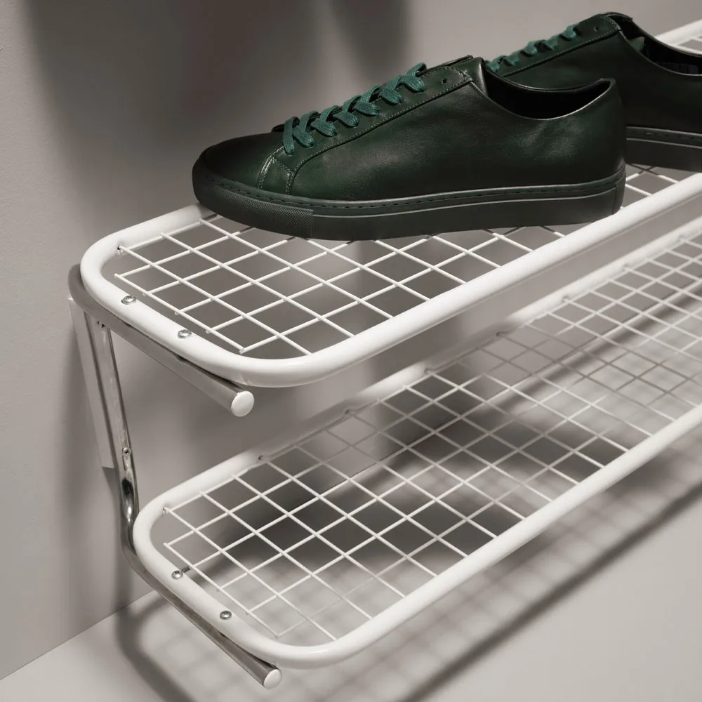 Classic 650 shoe shelf, Black/black, 2 levels, 70 cm Essem Design
