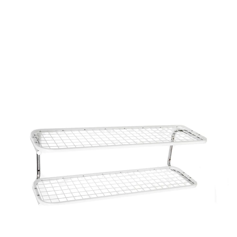 Classic 650 shoe shelf, White/chrome, 2 levels, 110 cm Essem Design
