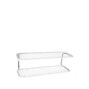 Classic 650 shoe shelf - White/chrome, 2 levels, 90 cm - Essem Design