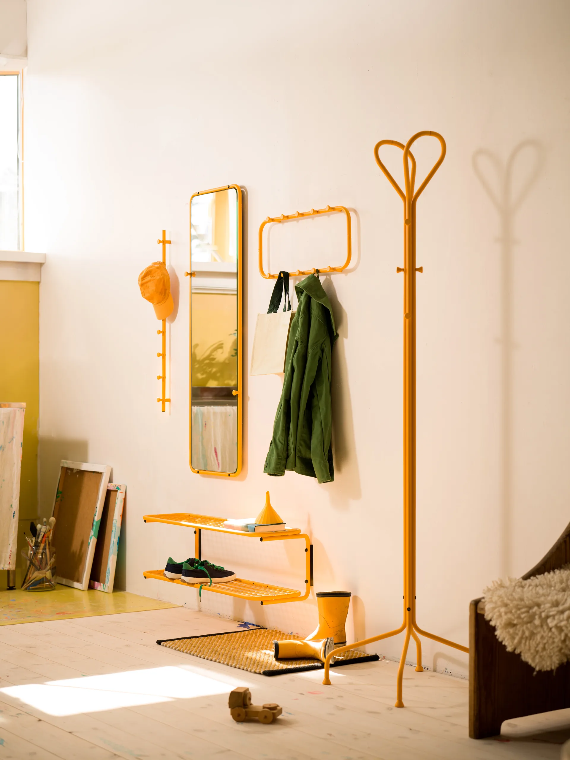 Classic coat rail 100 cm, Sun yellow Essem Design