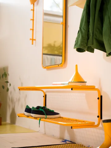 Classic shoe rack 120 cm - Sun yellow - Essem Design