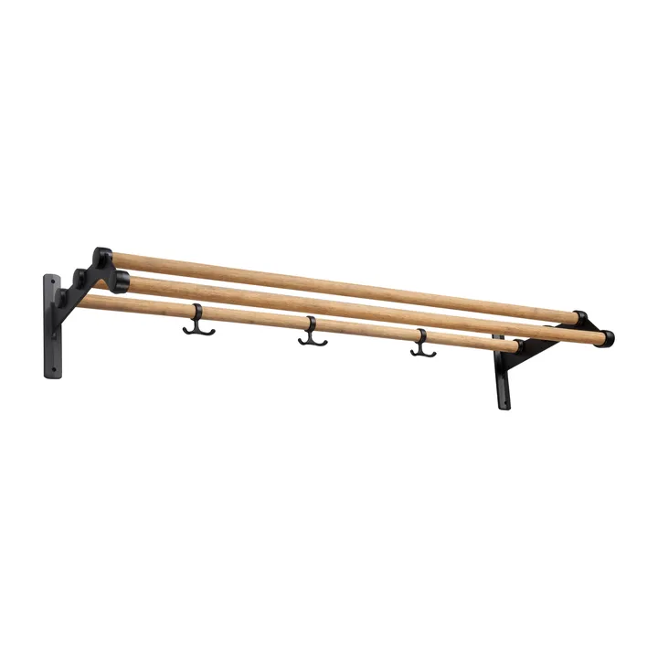 Nostalgi 291 hat shelf 100 cm - Bambu-black - Essem Design