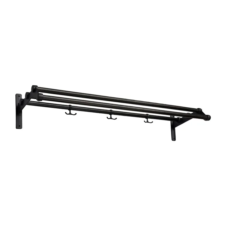 Nostalgi 291 hat shelf 100 cm - Black oiled oak-black - Essem Design