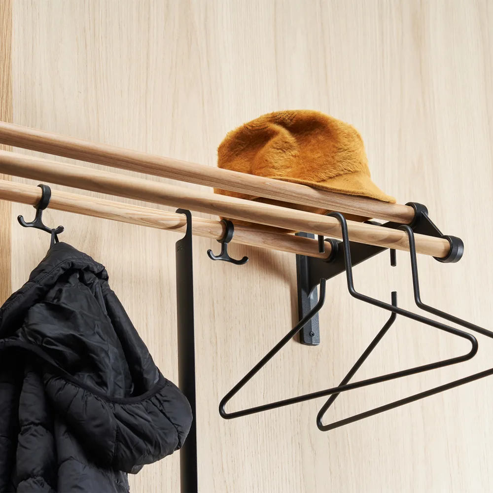 Nostalgi 291 hat shelf, Brass, black  Essem Design