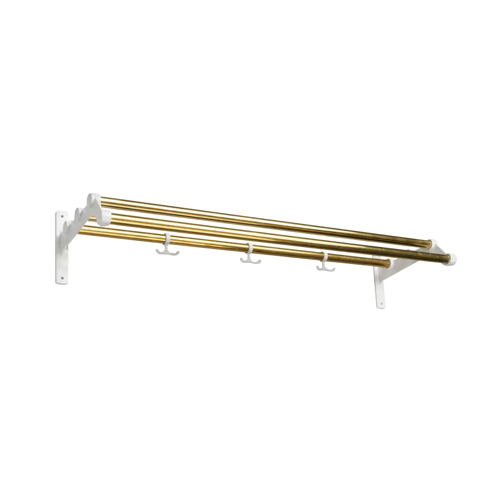 Nostalgi 291 hat shelf, Brass, white  Essem Design