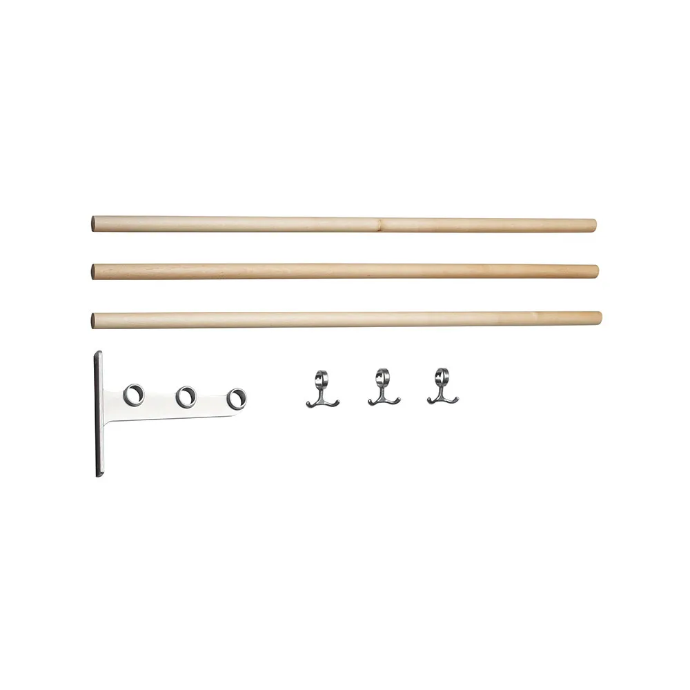 Nostalgi add-on shoe or hat shelf, Birch, aluminium stand Essem Design