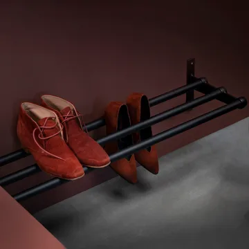 Nostalgi hat shelf/ shoe shelf - black, black - Essem Design