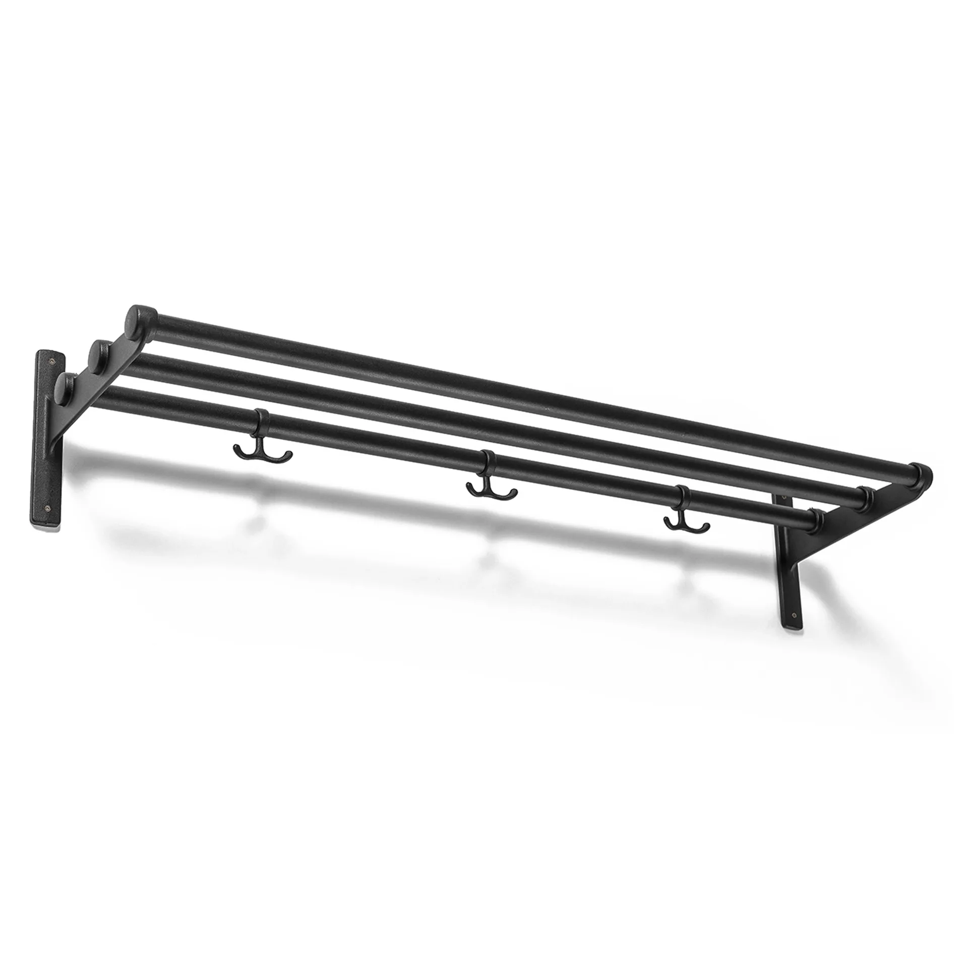Nostalgi hat shelf/ shoe shelf, black, black Essem Design