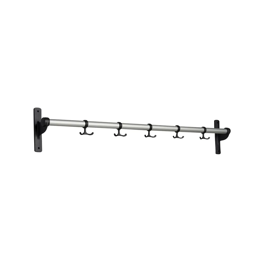 Nostalgi Hook rack, Aluminium, black stand Essem Design