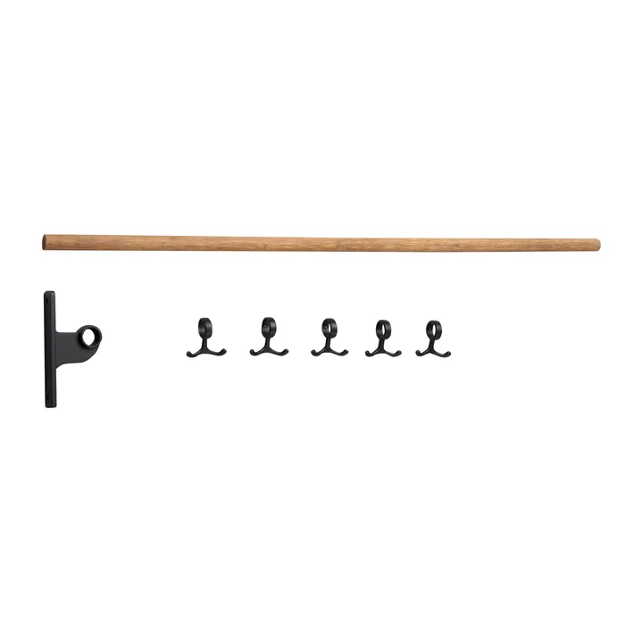 Nostalgi inbuilt hook strip - Bamboo-black - Essem Design