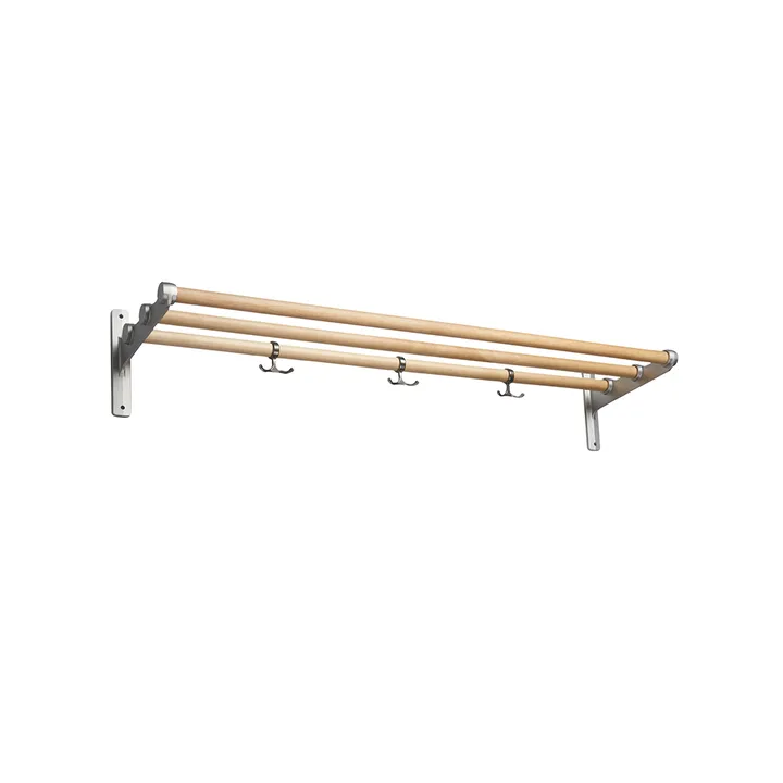 Nostalgi Shoe or hat shelf - Birch, aluminium stand - Essem Design