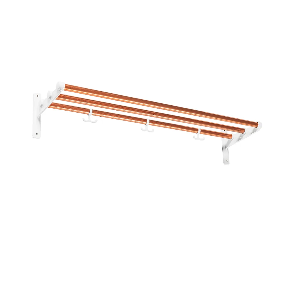 Nostalgi Shoe or hat shelf, Copper, white stand Essem Design