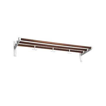 Nostalgi Shoe or hat shelf - Walnut, white stand - Essem Design