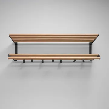 Tamburin hat rack 100 cm - oak-black - Essem Design