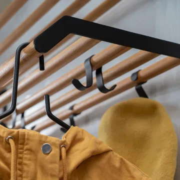 Tamburin hat rack 100 cm - oak-black - Essem Design