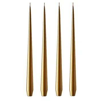 ester & erik candle 32 cm 4-pack metalic - Gold - ester & erik