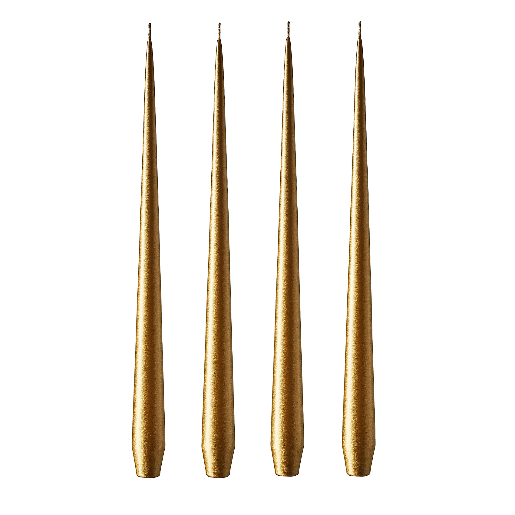 ester & erik candle 42 cm 4-pack metalic, Gold ester & erik