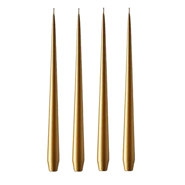 ester & erik candle 42 cm 4-pack metalic - Gold - ester & erik