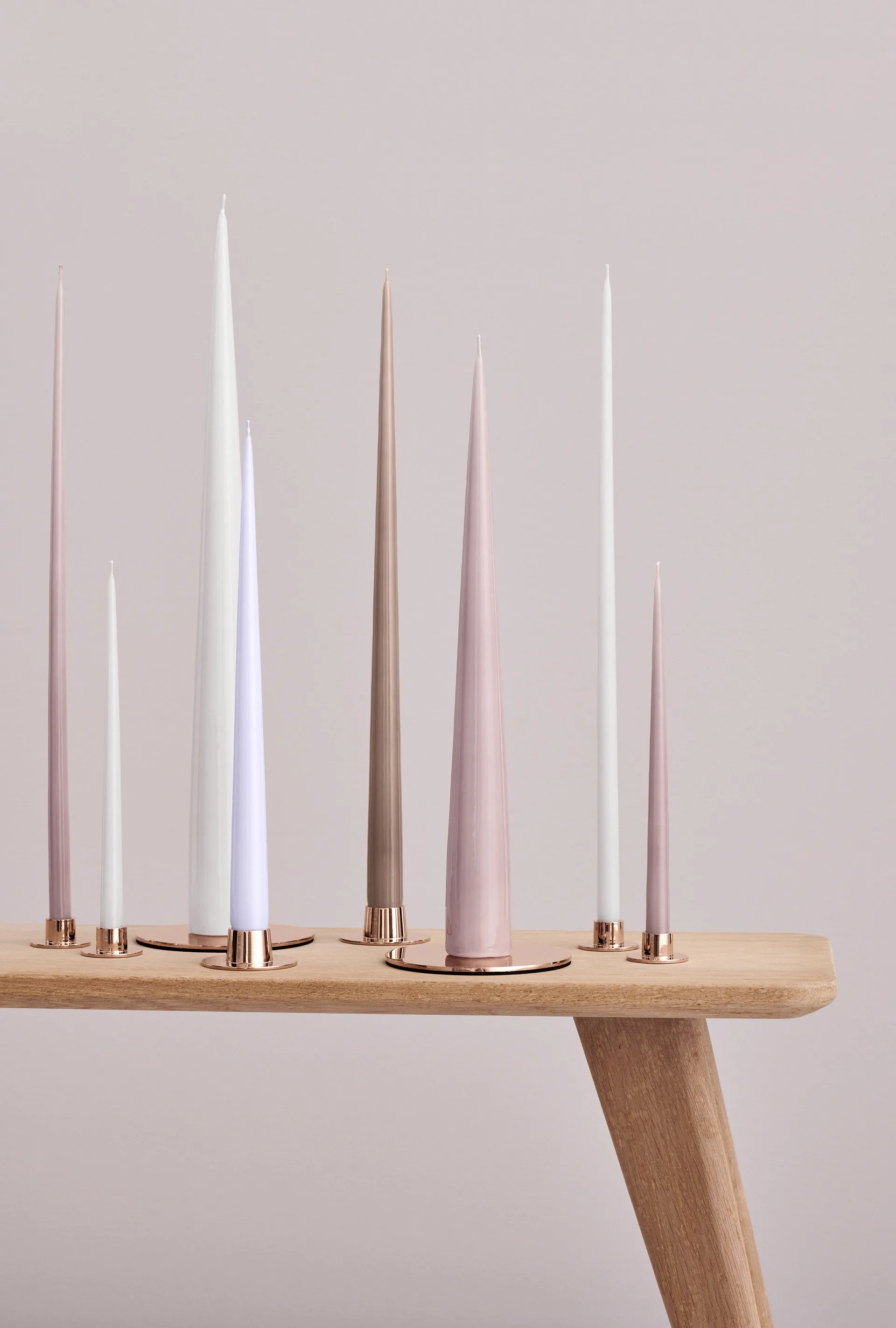 ester & erik candle sticks smooth 2-pack, Rosé gold ester & erik